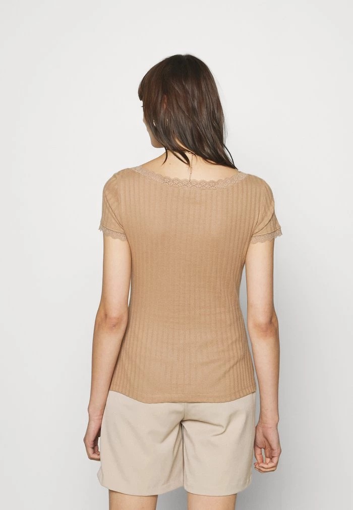 T-Shirt ANNA FIELD Anna Field Basic T-shirt Beige Femme | ORO-0970143